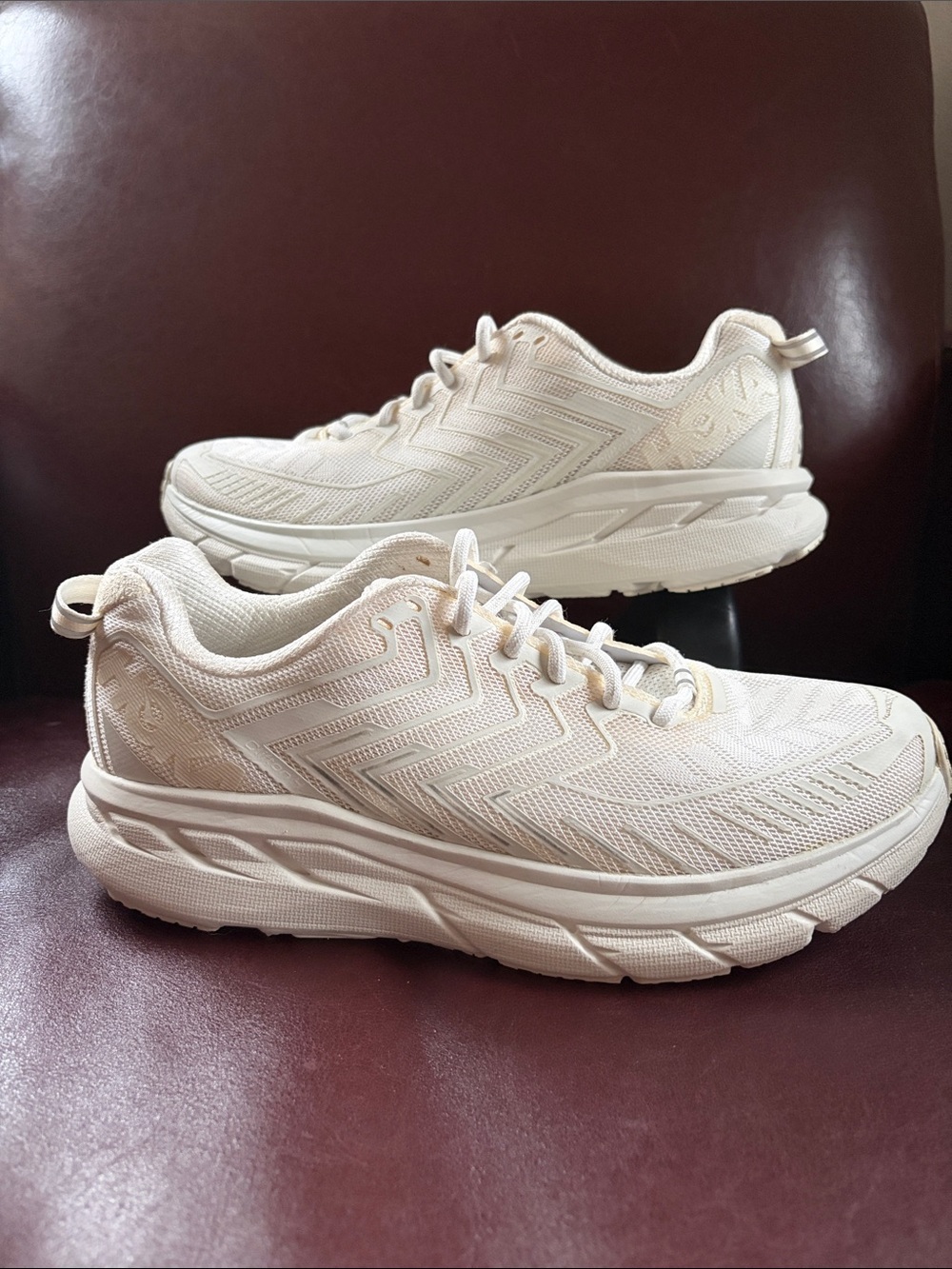 Hoka Women's All-White Outdoor Voices Cliftons - Size 7.5
